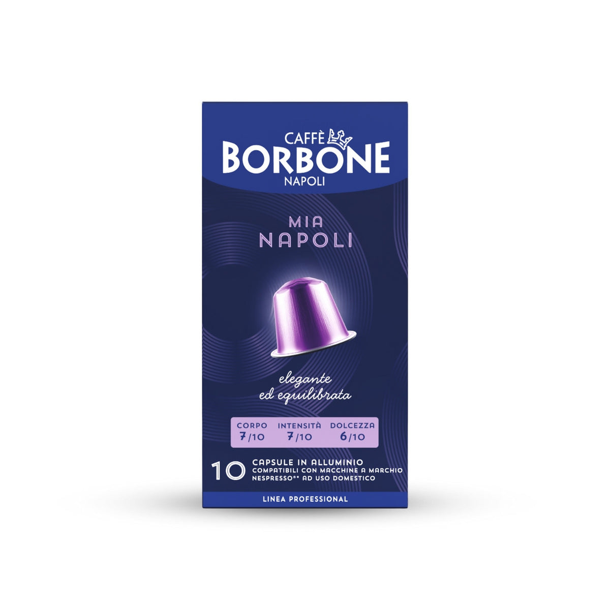 Caffè Borbone Mia Napoli aluminum Nespresso-compatible capsules