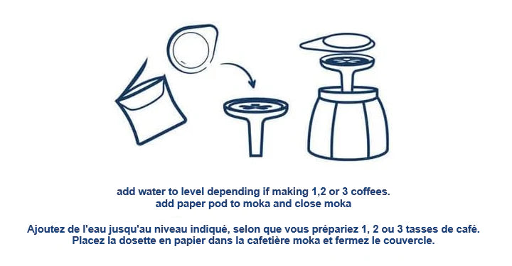 Caffè Borbone MokaCiao Induction Moka Pot + 15 Free Pods