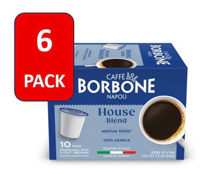 Caffè Borbone House Blend K-Cup coffee pods six-box pack