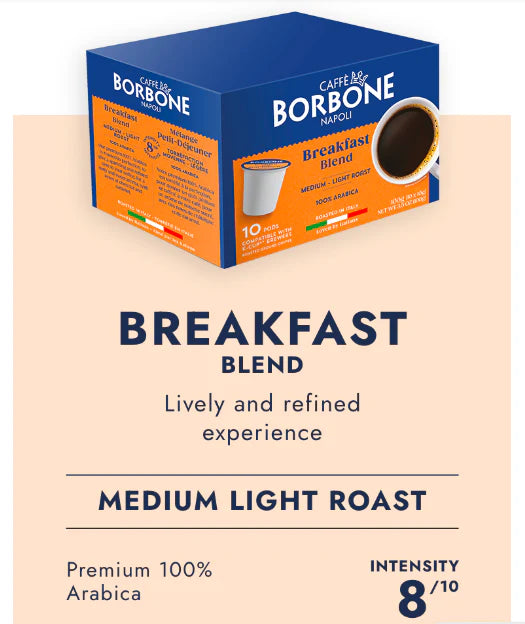 Caffe Borbone Breakfast Blend [8/10 Intensity] K-CUP 10 pack