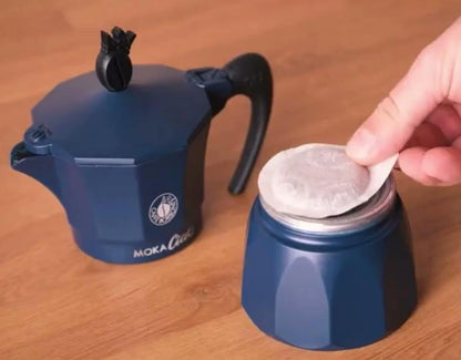 Caffè Borbone MokaCiao Induction Moka Pot + 15 Free Pods