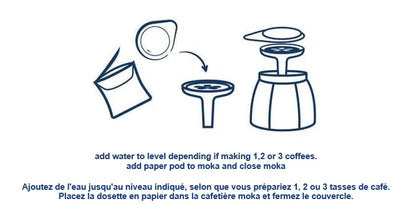 Caffè Borbone MokaCiao Induction Moka Pot + 15 Free Pods